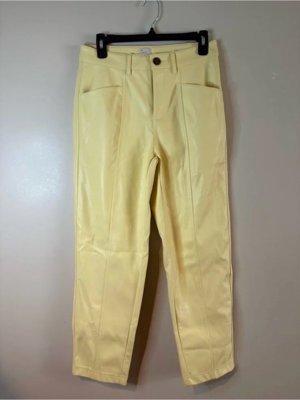 a new day Pale Yellow High-Rise Trousers